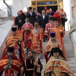 В понедельник Светлой седмицы епископ Дмитровский Феофилакт совершил Божественную Литургию в Андреевском монастыре в Москве