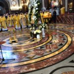 В Храме Христа спасителя прошла Божественная Литургия в честь проводов мощей святителя Спиридона Тримифунтского