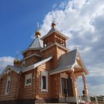 Молебен в новом храме -  Преображенской церкви